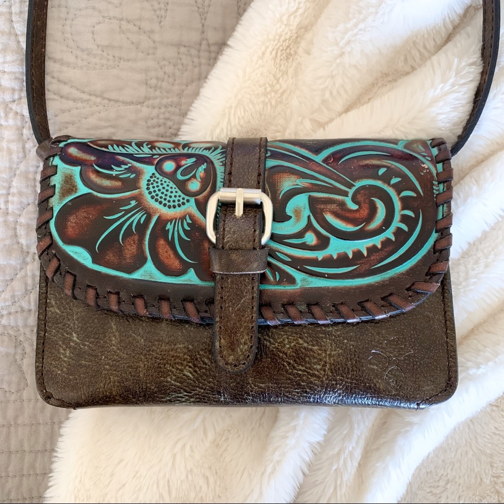 Patricia Nash Crossbody Purse 100% Leather